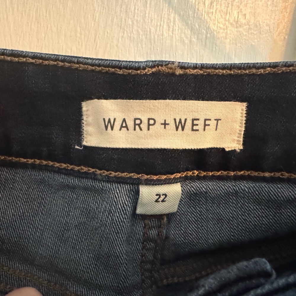 WARP + WEFT Plus Size Women's High Rise Skinny Blue Jeans Size 22